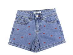 Name It light blue denim/heart embroidered denim shorts